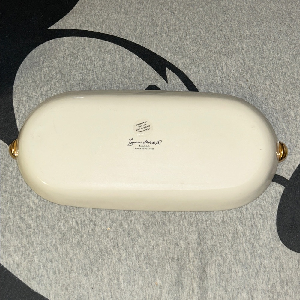 ANTHROPOLOGIE TRAY DISH LAUREN McINTOSH DECALED STONEWARE TRINKET CATCHALL - Picture 11 of 13